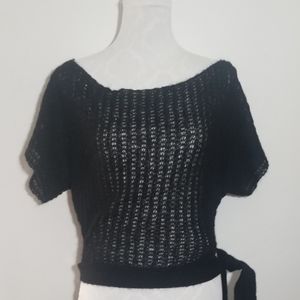 BEBE knit poncho top Small